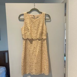 Jcrew cream lace dress